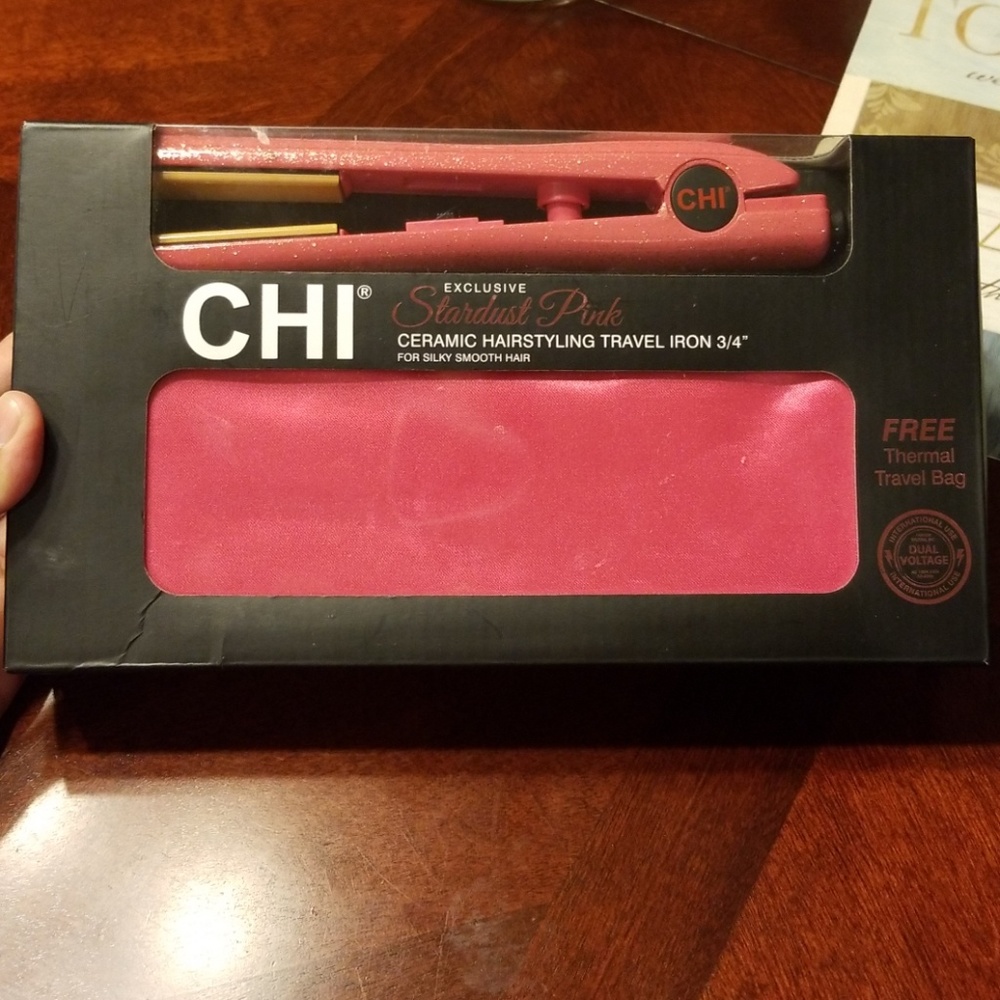 Chi Stardust Pink mini flat iron 3/4